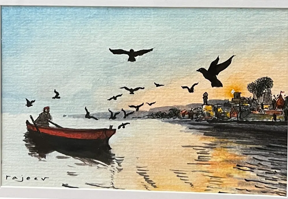 Boat and birds