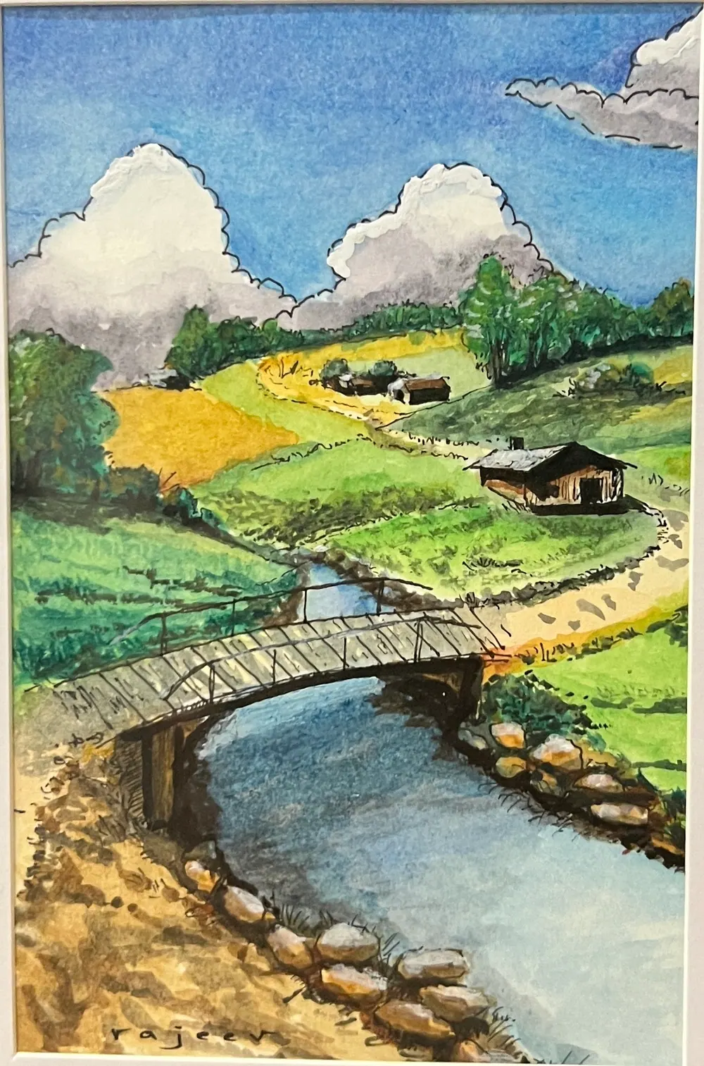 Bridge and hills