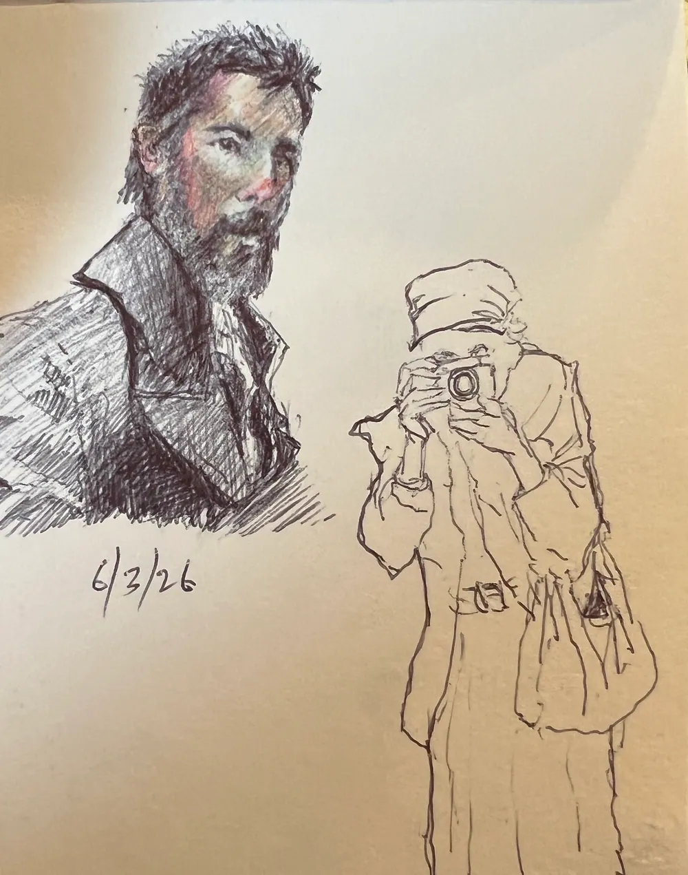 Bearded man and a camera