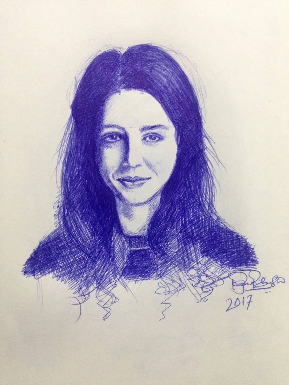 Woman with long hair